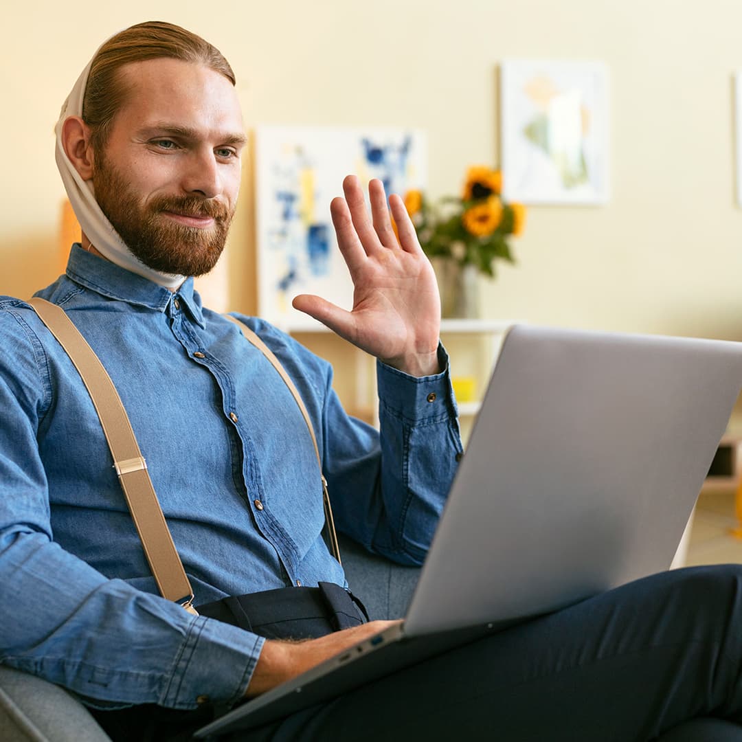 Telehealth psychiatry session from home in Texas