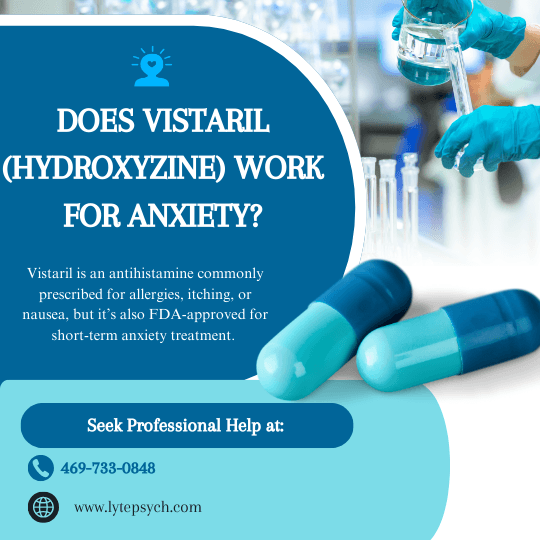 When anxiety starts to affect your daily life, finding effective relief becomes a priority. While many people are familiar with SSRIs or benzodiazepines for anxiety treatment, there’s another medication option that’s often overlooked — Vistaril (hydroxyzine).