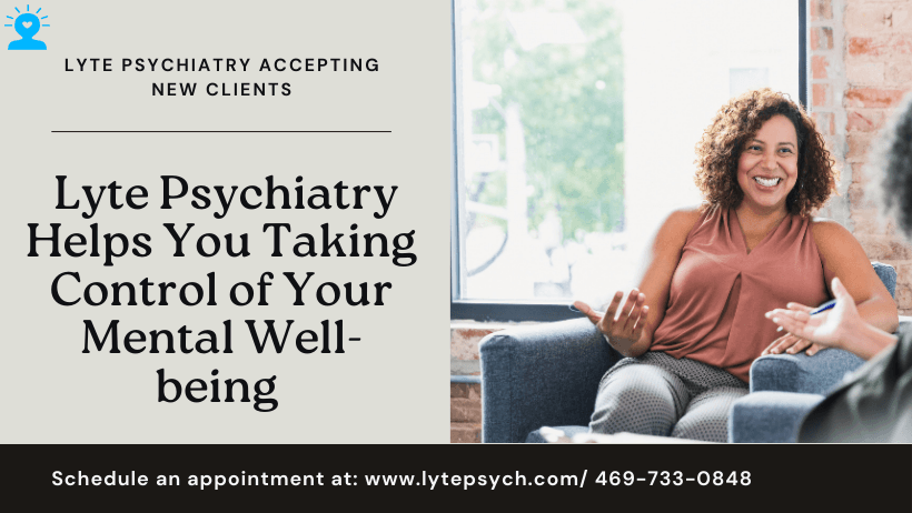 Mental well-being is a crucial aspect of overall health, affecting how we think, feel, and act. At Lyte Psychiatry, we are committed to empowering individuals to take control of their mental well-being through comprehensive behavioral health services.