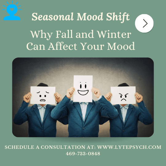 Seasonal Affective Disorder is a type of depression that occurs at a specific time of year, most commonly in the fall and winter.