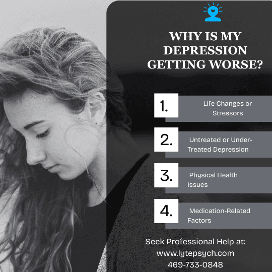 Depression isn’t always steady — for some people, symptoms come in waves, while for others, they gradually intensify over time. If you’ve noticed your depression getting worse, it can feel confusing, discouraging, and even frightening.