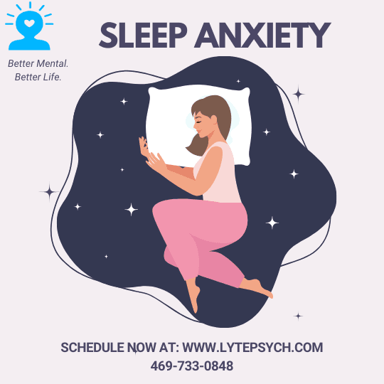 Managing sleep anxiety requires a comprehensive approach tailored to your unique situation. Therapies like cognitive-behavioral therapy (CBT) have been proven effective in treating sleep anxiety.