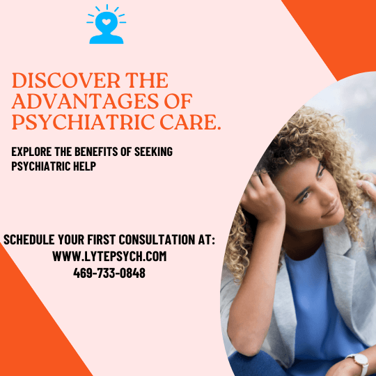 Many individuals struggle with various mental health issues but are unsure where to turn for help. This is where Lyte Psychiatry comes in. Located in the heart of Dallas/Fort Worth, TX, Lyte Psychiatry is dedicated to providing top-notch psychiatric care for individuals of all ages.