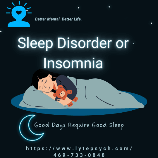 Dream Again: Understanding Sleep Disorders and How Lyte Psychiatry can help. Cedar Hill TX. Best Adult Psychiatrist. Dallas TX.