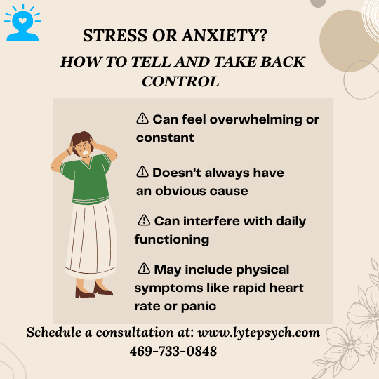 Feeling overwhelmed, tense, or on edge? You’re not alone. But are you dealing with stress—or is it something deeper, like anxiety?