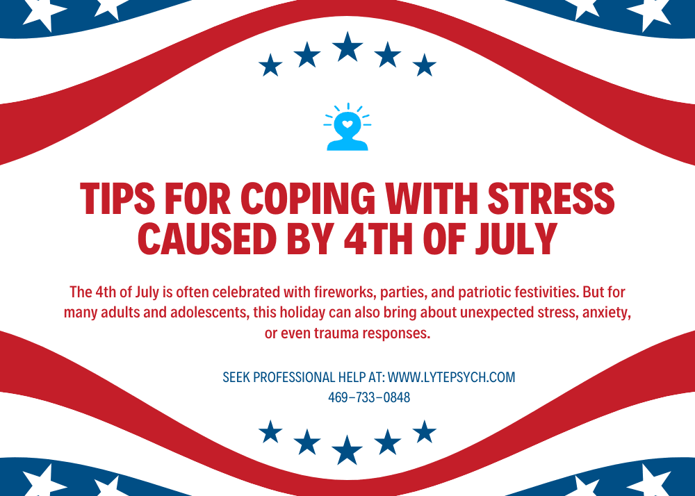 Holidays can be emotionally complex. Fireworks, crowds, or even social media pressure can trigger anxiety, sensory overload, or trauma responses.