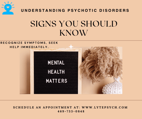 Psychotic disorders, including schizophrenia and schizoaffective disorder, can profoundly affect an individual's thoughts, emotions, and behaviors.