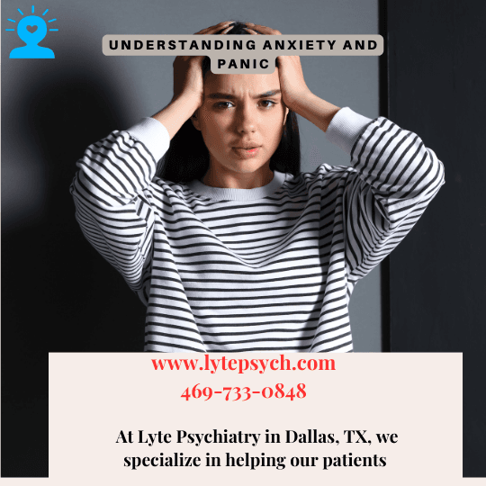 Anxiety and panic attacks are closely related but distinct aspects of mental health disorders that can significantly disrupt daily life. At Lyte Psychiatry in Dallas, TX, we specialize in helping our patients understand and manage both conditions effectively. Here’s what you need to know about the intersection of anxiety and panic attacks and how we can support you through your journey to recovery.