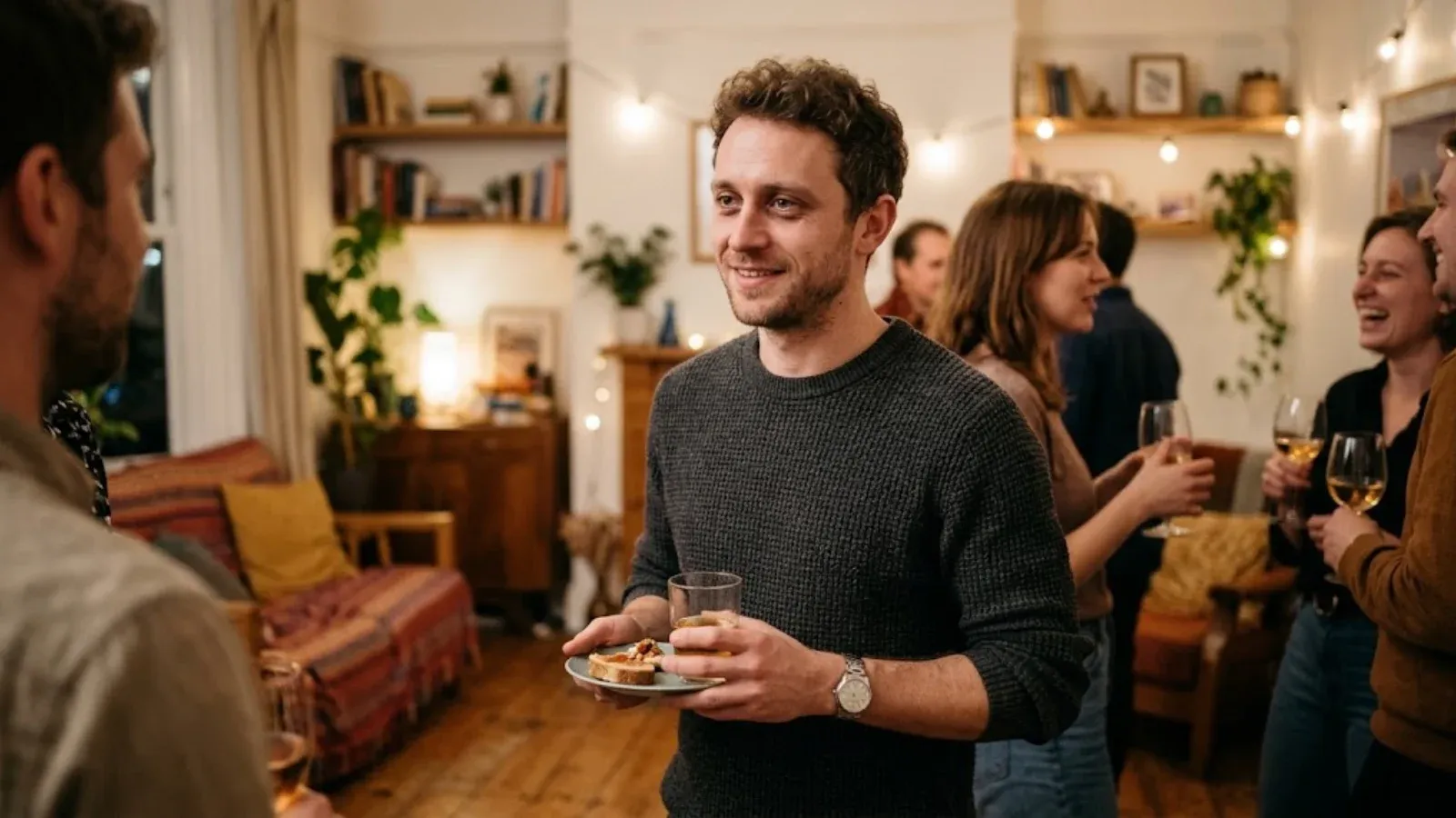 A smiling man whose eyes look tired